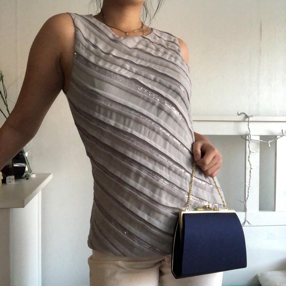 Sparkly Grey Top